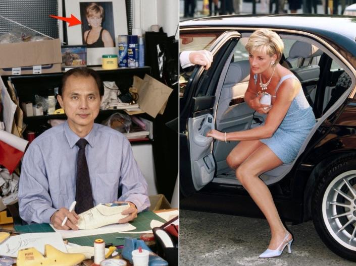 Jimmy Choo created footwear for Diana and they became friends.