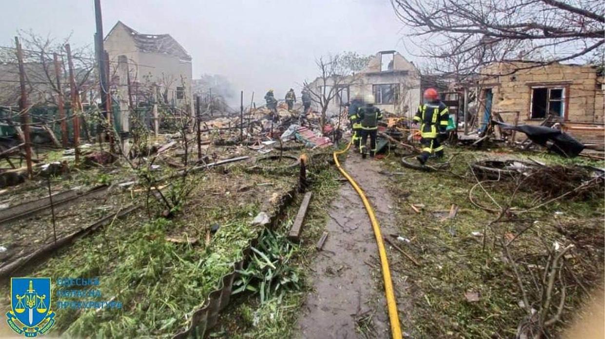 The aftermath of the Russian missile strike on Odesa on 20 April. Photo: Office of the Prosecutor General of Ukraine