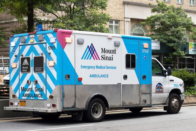 <p>Getty</p> Stock image of Mount Sinai ambulance.