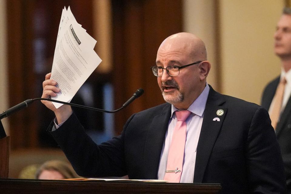 Rep. Jon E. Rosenthal, D-Houston, said of the Texas GOP, "It's beyond reckless for a party to casually accept racist antisemites and Holocaust deniers."