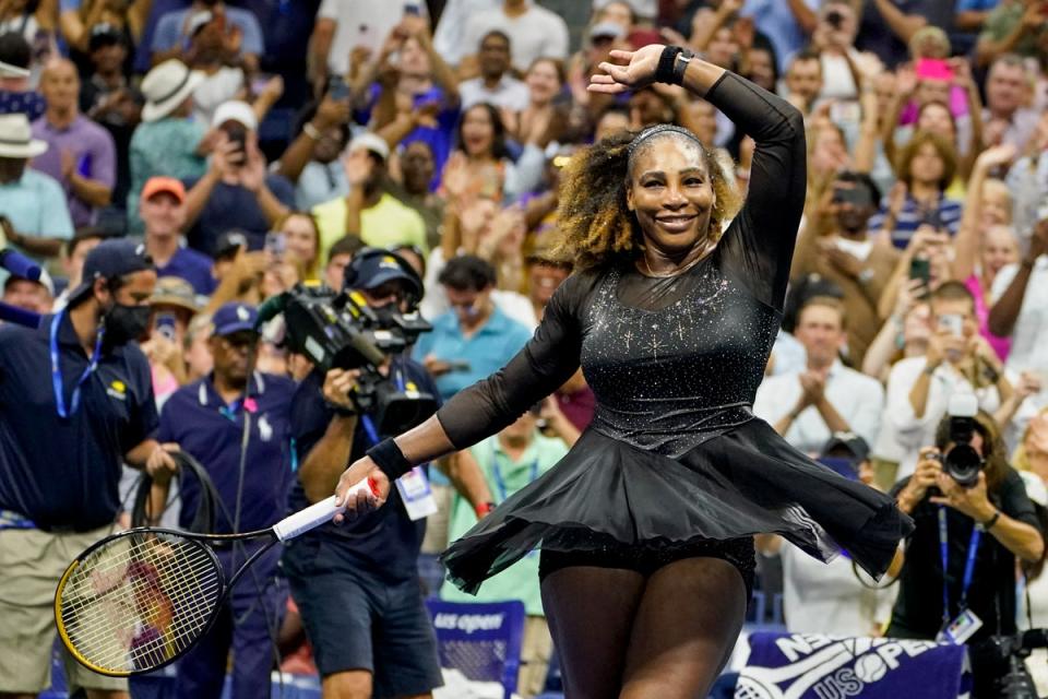 Serena Williams soaks in the love of the New York crowd (John Minchillo/AP) (AP)