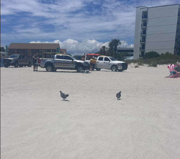 A Horry County Police Department beach patrol officer is on administrative leave after state troopers said the officer's truck fatally struck a woman on a crowded beach north of Myrtle Beach Boardwalk, South Carolina on June 13, 2024.