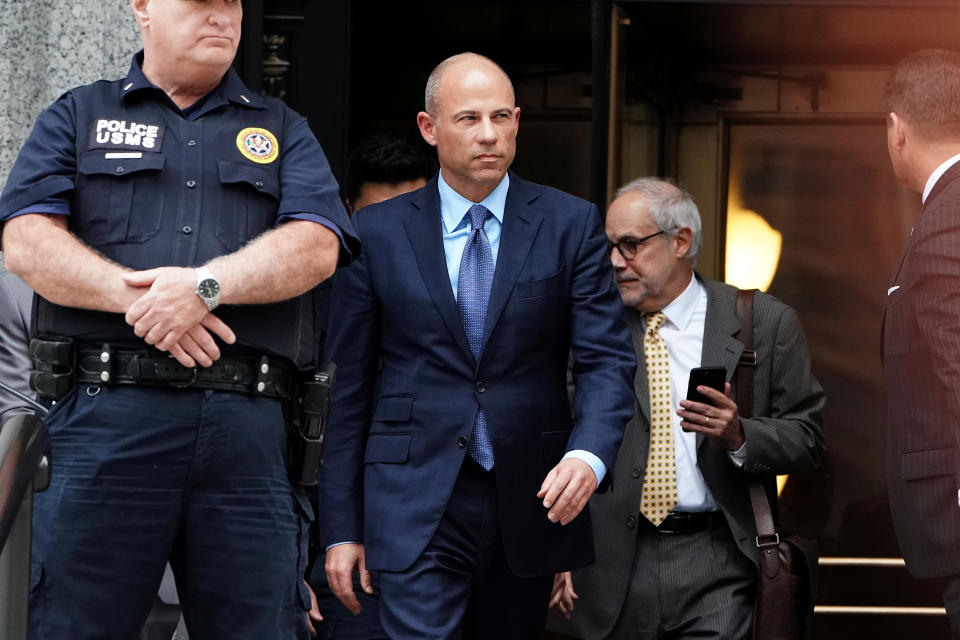 Lawyer Michael Avenatti departs federal court in the Manhattan borough of New York, New York, U.S., May 28, 2019. REUTERS/Carlo Allegri