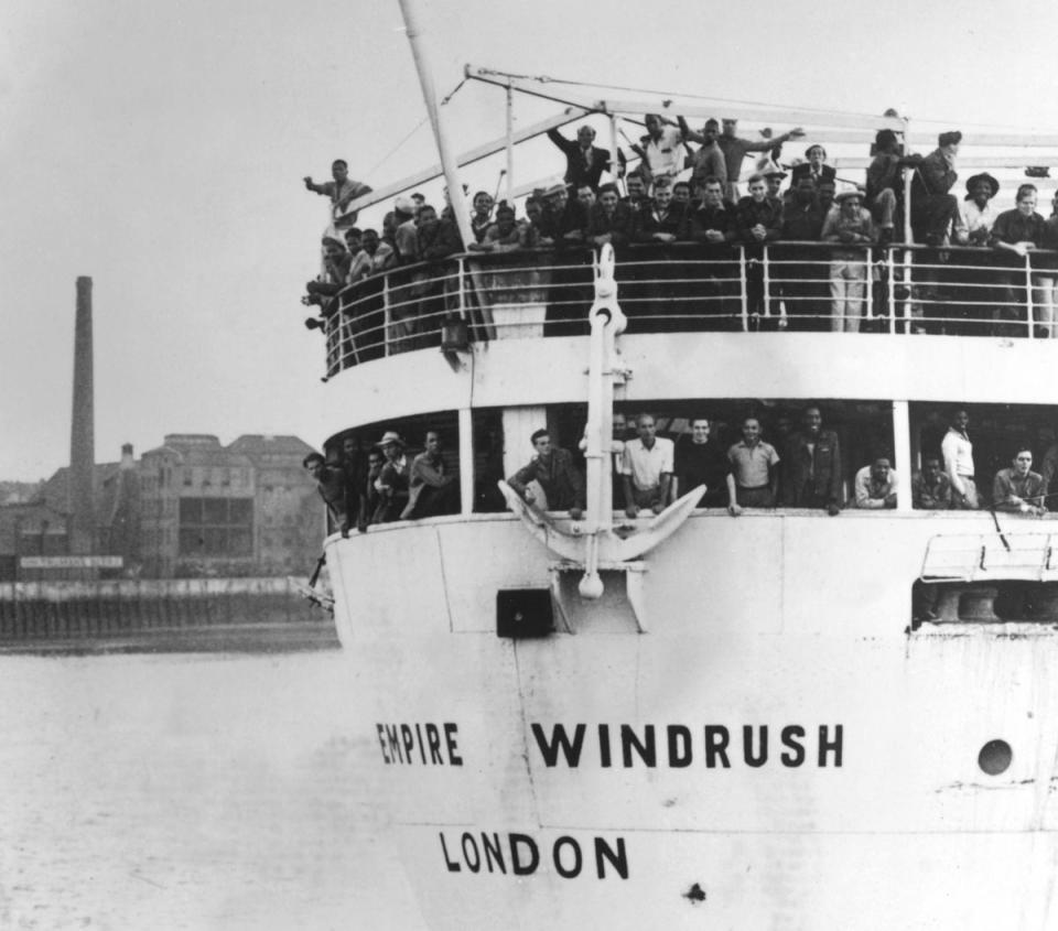 ‘Empire Windrush’ arriving at Tilbury Docks (Getty)