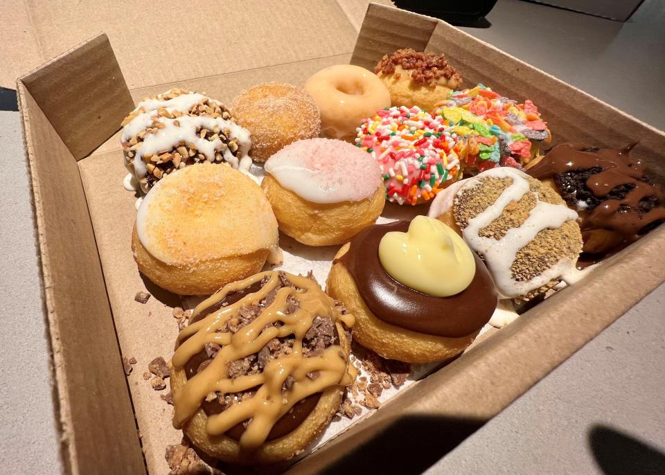 A dozen mini donuts from The Donut Distillery in Assembly Food Hall in downtown Nashville on May 8, 2023