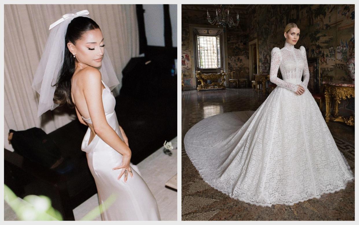 ariana grande kitty spencer - Courtesy of Vera Wang / Dolce & Gabbana