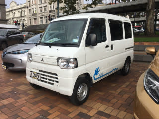 Mitsubishi i-MiEV electric pickup truck, seen in New Zealand, 2018 [photo: Chelsea Sexton]