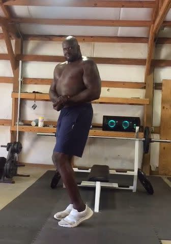 <p>shaq/Instagram</p> A scene from Shaquille O'Neal's Instagram clip.