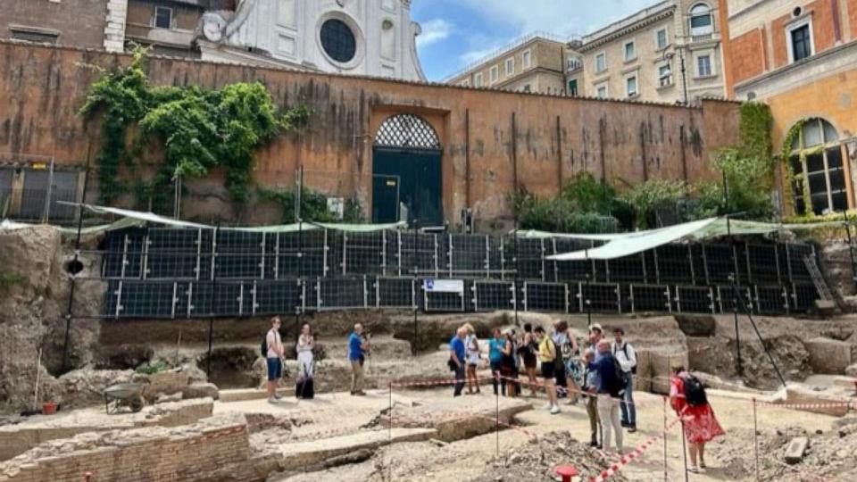 PHOTO: The archeological site at the Palazzo della Rovere is seen. (Phoebe Natanson/ABC News)