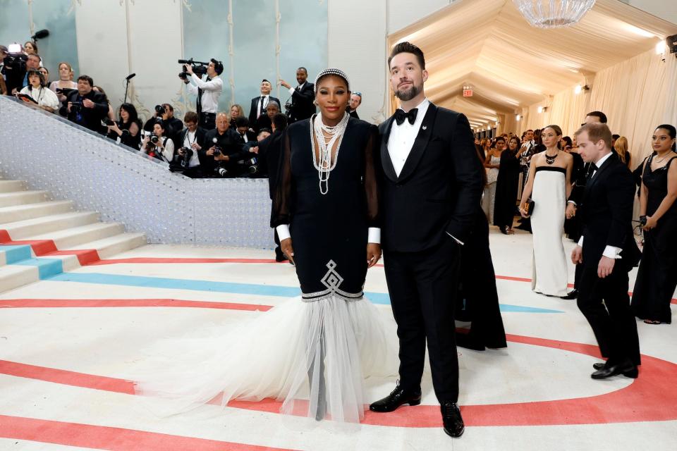 Serena Williams and Alexis Ohanian attend the 2023 Met Gala.