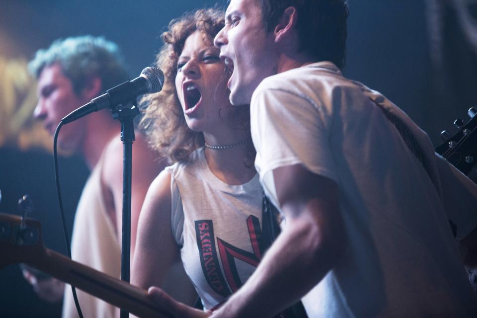 <h1 class="title">GREEN ROOM, from left: Callum Turner, Alia Shawkat, Anton Yelchin, 2015. ph: Scott Patrick</h1><cite class="credit">Everett Collection</cite>