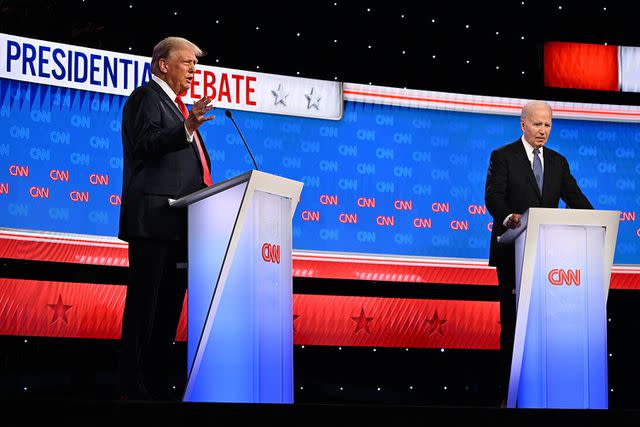 <p>EyePress News/Shutterstock</p> Donald Trump (left) and Joe Biden at the June 27, 2024 debate.