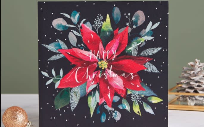 Poinsettia charity Christmas cards