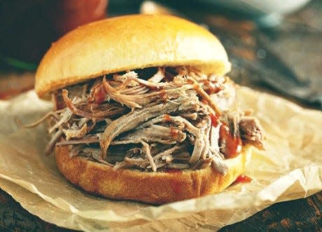 Bootleg BBQ owner Fred Melnyk is preparing to be open his first brick and mortar location in Westport Village Commons in November. Their pulled pork sandwich is among his most popular menu items.