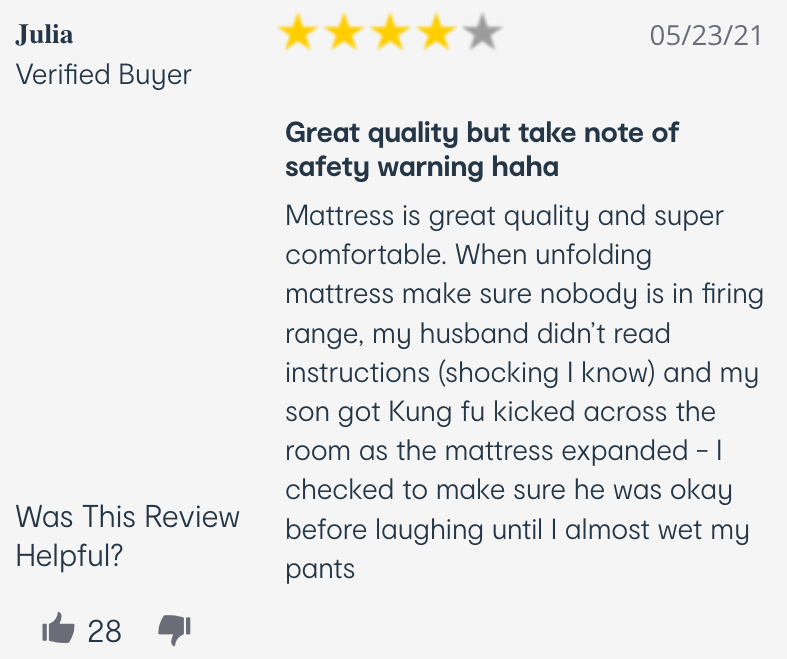 Julia’s Kmart review.