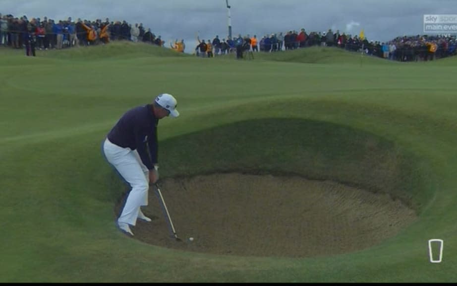 Poulter bunker - Credit: SKY SPORTS