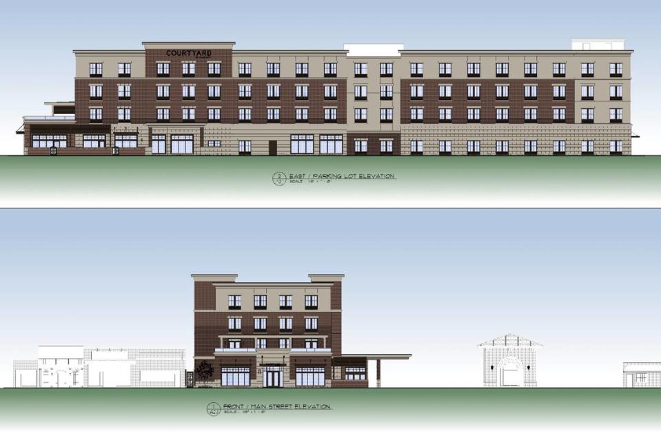 Architectural drawing of the Courtyard by Marriott proposed for downtown Lexington. Provided/Lexington Hosptiality