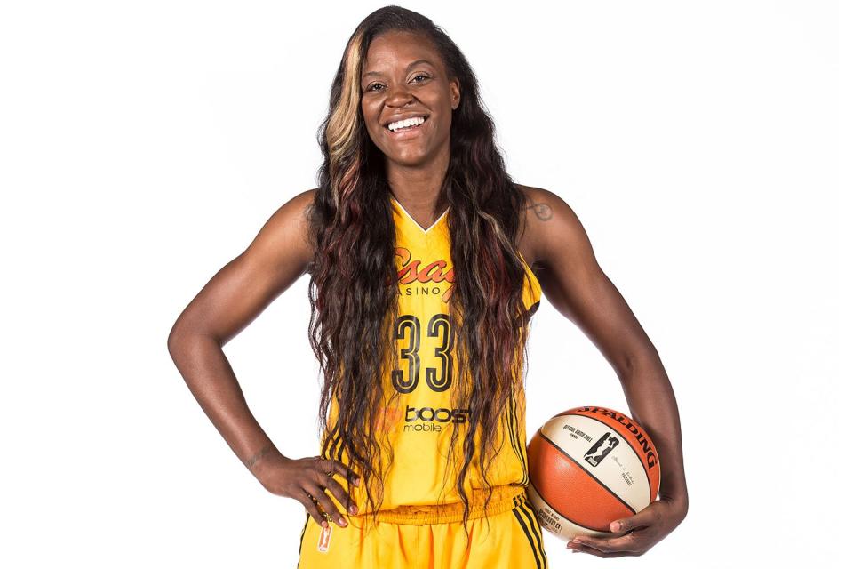 Tiffany Jackson-Jones #33 of the Tulsa Shock poses for portraits during Media Day on May 26, 2015 at the BOK Center in Tulsa, Oklahoma.