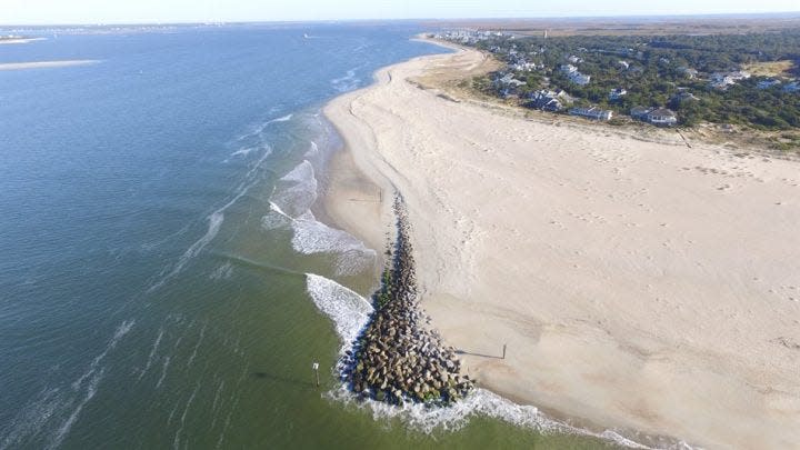 Bald Head Island's groin on the west end of south beach was finished in 2016.