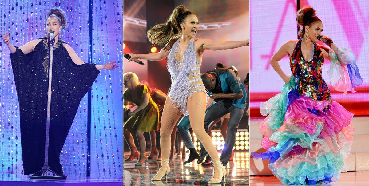 Jennifer Lopez paid dazzling tribute to Queen of Salsa Celia Cruz at the 2013 American Music Awards, where she entertained the star-filled crowd with not only her amazing vocals and dance moves, but also with her outstanding costume changes.