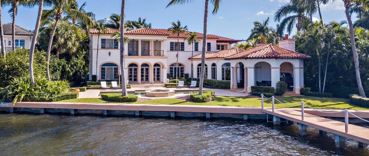 About 75 single-family houses and townhouses are listed for sale in Palm Beach, including 10 Via Vizcaya, a lakeside house priced at $45 million. Directly on the Intracoastal Waterway in the Estate Section, the house is listed through agent Heidi Wicky of Sotheby's International Realty,