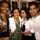 Ranveer Singh, Alia Bhatt, Farah Khan and Ayan Mukherjee. Image: Instagram.com/karanjohar