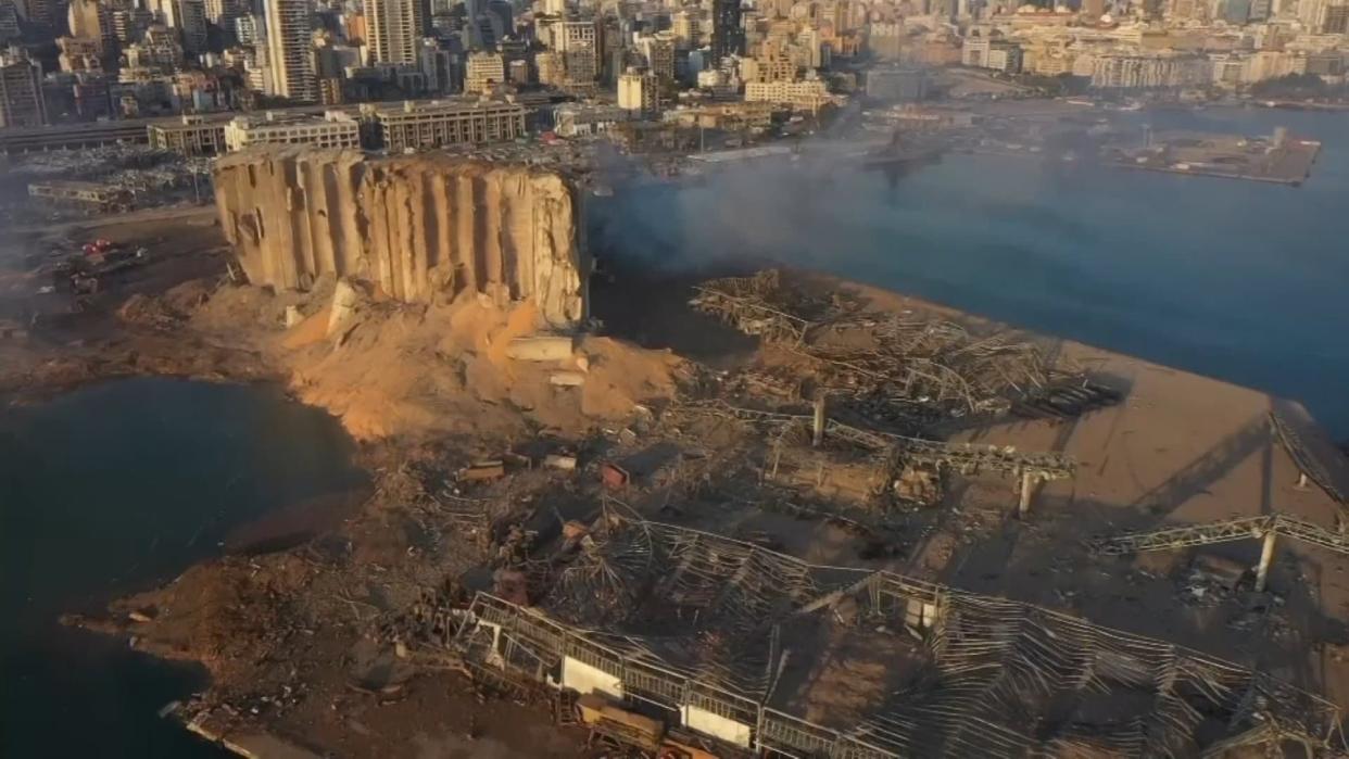 Une image du port de Beyrouth, prise par drone. - BFMTV