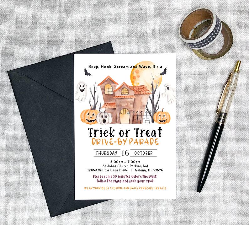 trick or treat, invite