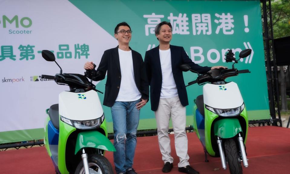 WeMo共同創辦人暨副董事長吳昕霈(右)、執行長 劉于遜(左）。   圖：WeMo Scooter/提供