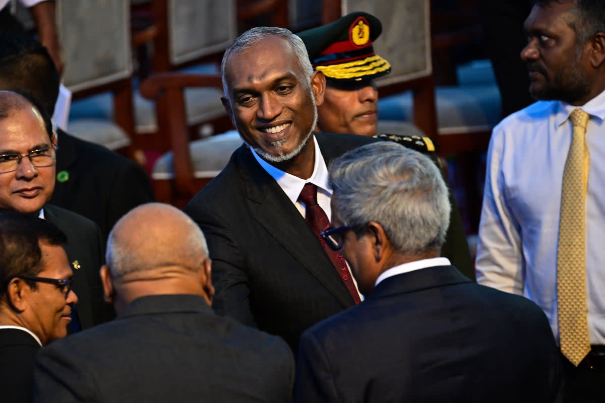 File. Maldives’ president Mohamed Muizzu (AFP via Getty Images)