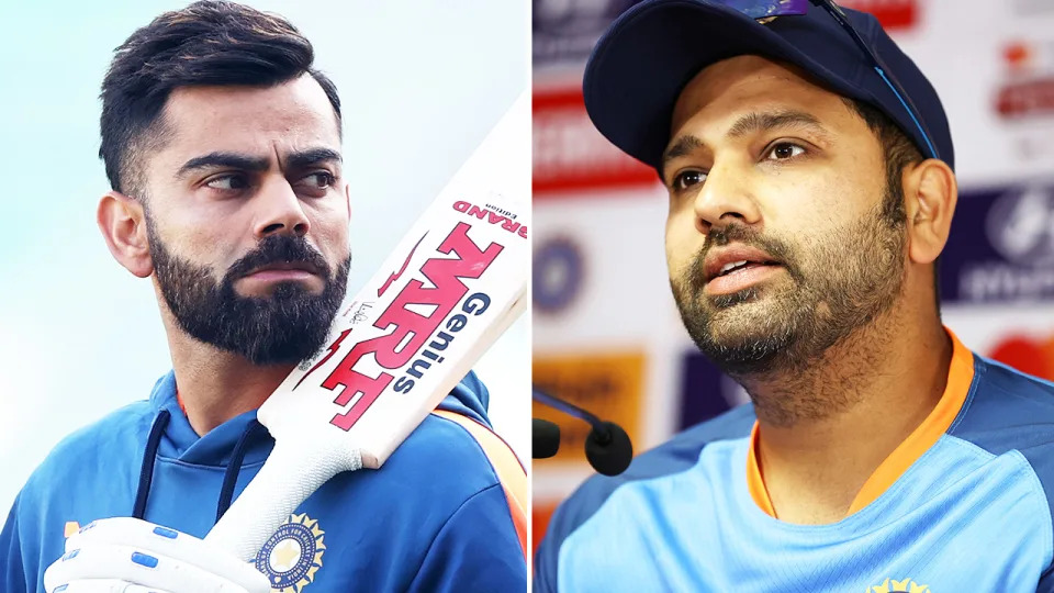 Virat Kohli and Rohit Sharma, pictured here ahead of the second Test against Australia.