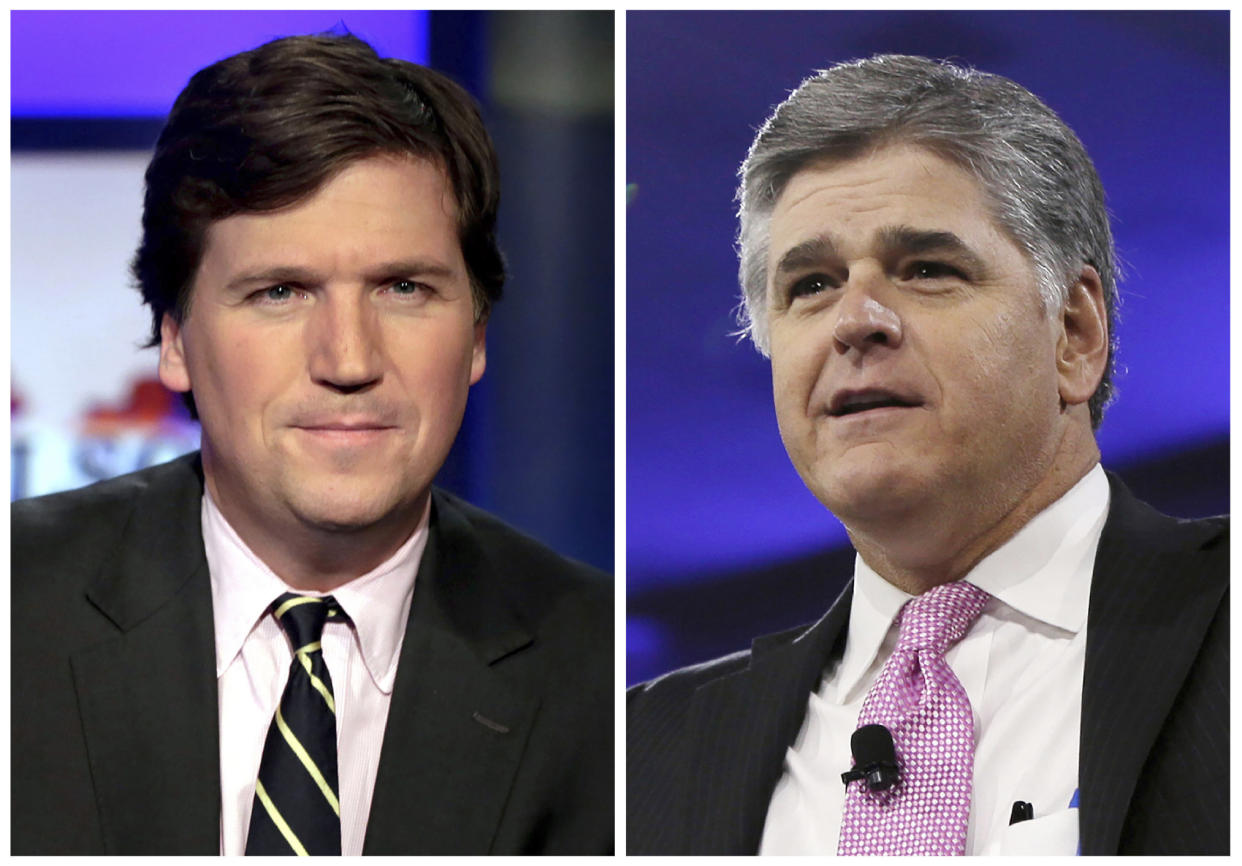 Tucker Carlson, (left) host of 