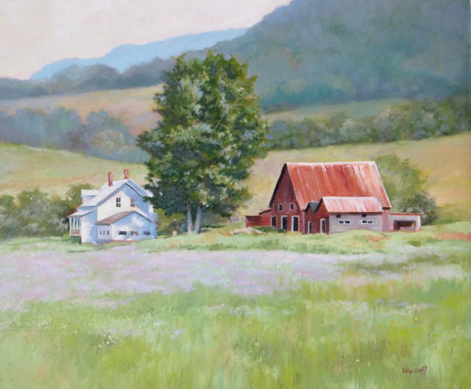 "Vermont Summer Farm," by Karol Wyckoff, is part of a members exhibit at the Cultural Center of Cape Cod for which there will be an opening reception on Friday.