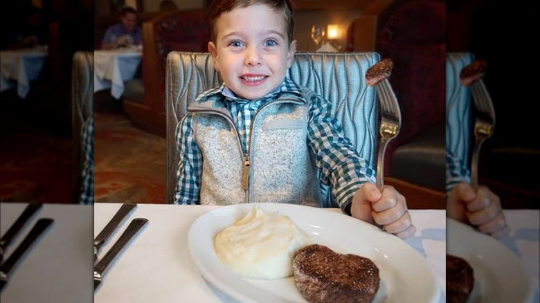 Boy at Ruth's Chris Steakhouse