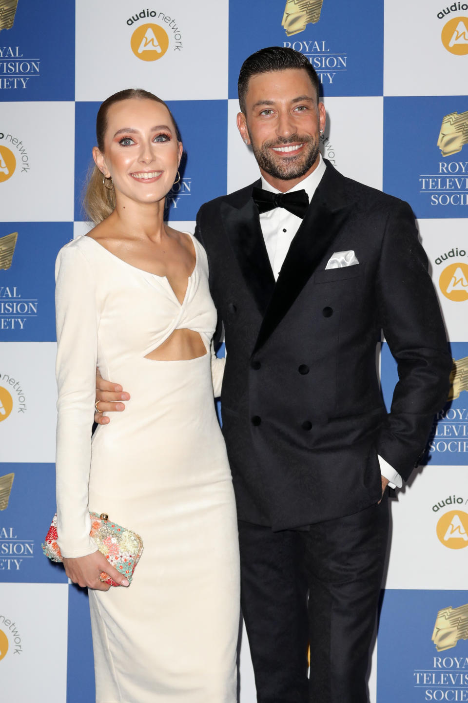 Rose Ayling-Ellis and Giovanni Pernice attend the Royal Television Society Programme Awards on March 29, 2022. (Getty Images)