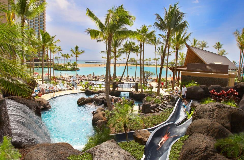 Paradise pool at the Hilton Hawaiian Village.