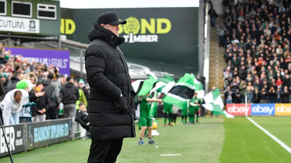 Wayne Rooney managing Birmingham City at Plymouth Argyle