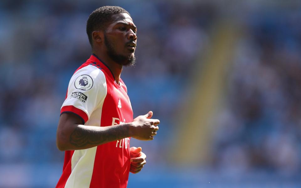 Ainsley Maitland-Niles of Arsenal during the Premier League match between Manchester City and Arsenal at Etihad Stadium on August 28, 2021 in Manchester, England - Robbie Jay Barratt - AMA 