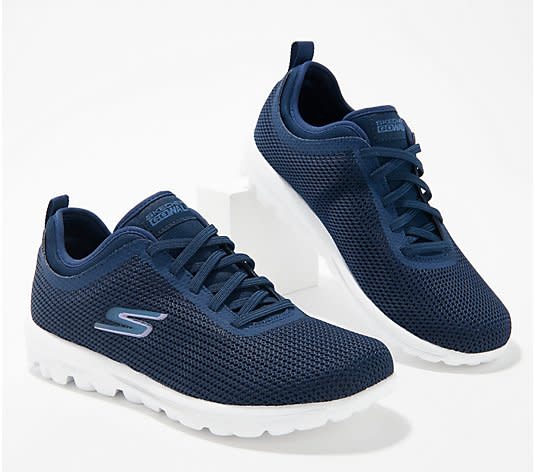 Skechers GOwalk Classic EZ Fit Mesh Bungee Sneakers (Photo: QVC)