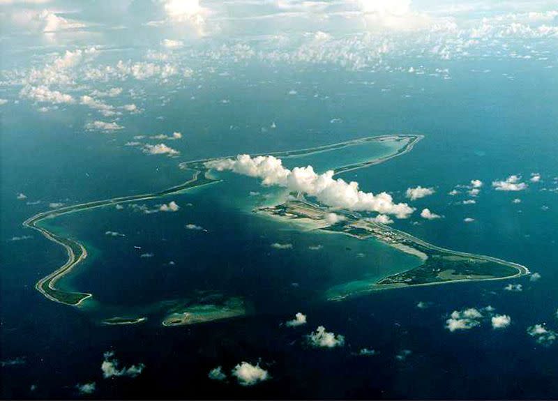 FILE PHOTO: An undated file photo shows Diego Garcia, the largest island in the Chagos archipelago and site of a major United States military base
