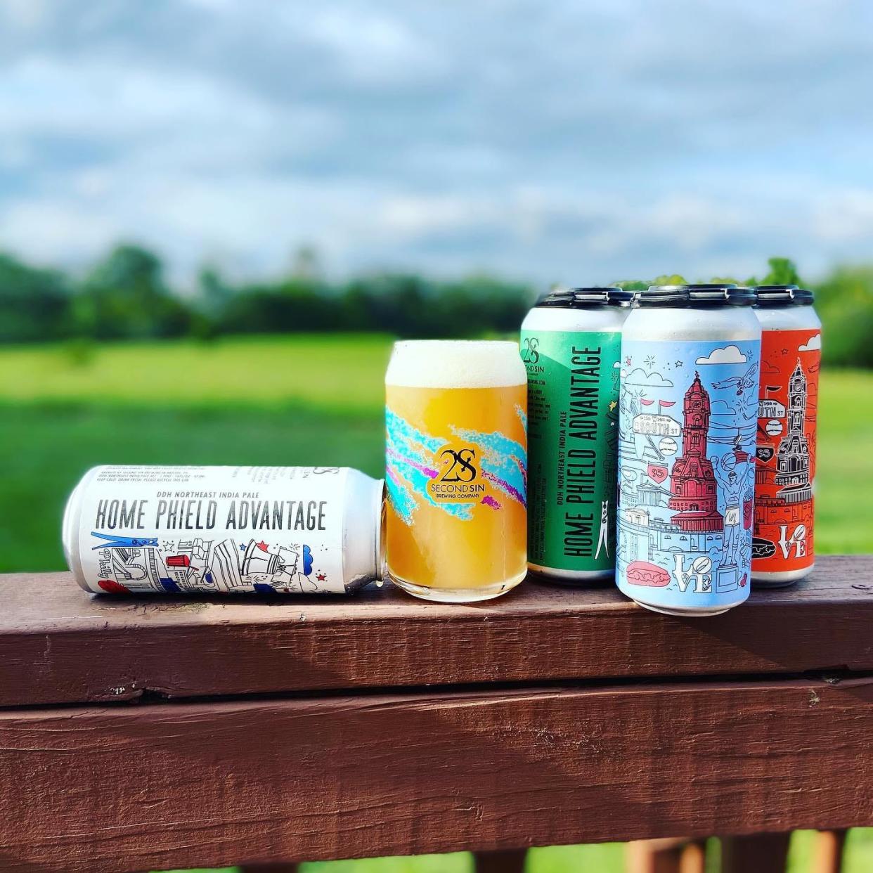 Second Sin Brewing Company offers a variety of craft beers styles, including Home Phield Advantage, a double dry-hopped hazy IPA.