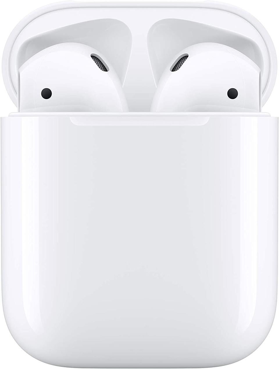 Save 10% on Apple AirPods with Charging Case. Image via Amazon.