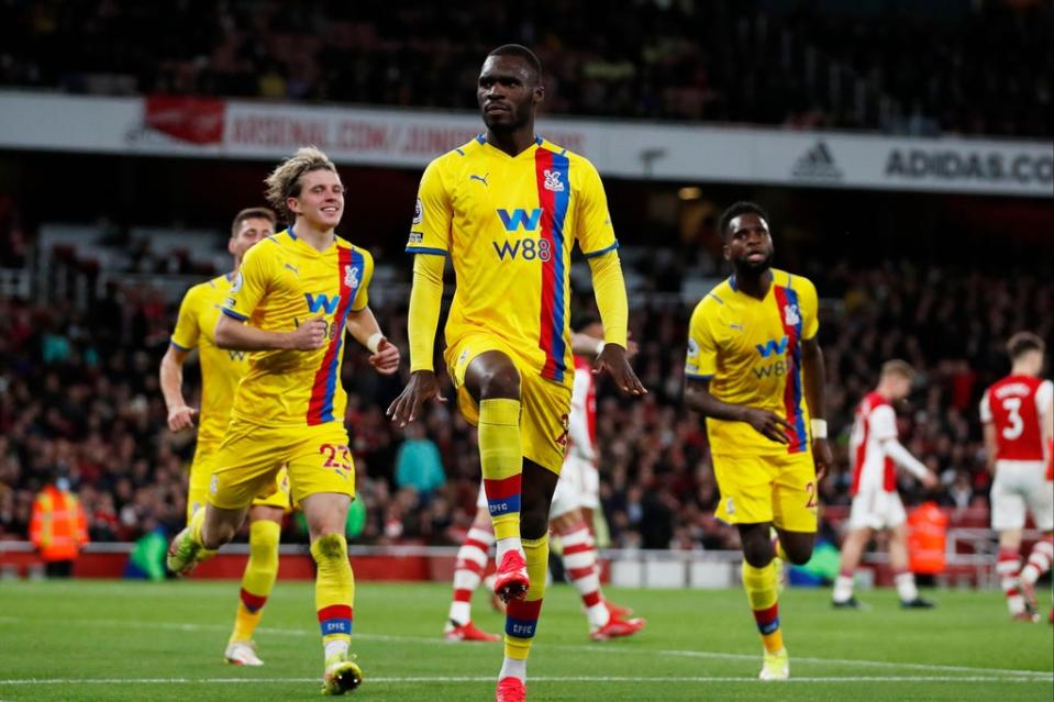 Christian Benteke celebrates his equaliser (Action Images via Reuters)