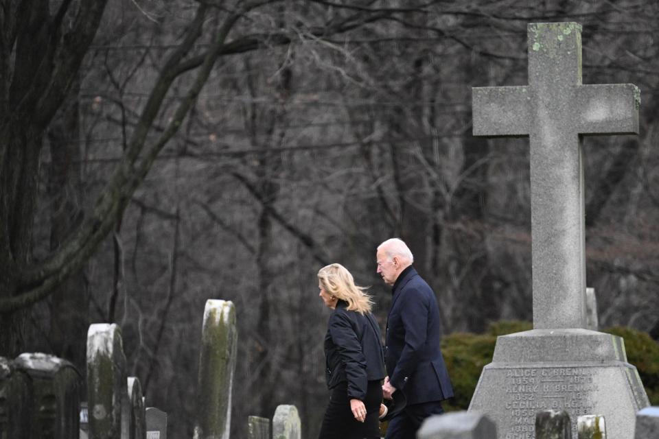 President Joe Biden and First Lady Jill Biden going to church in Delaware instead of selling $60 Bibles.