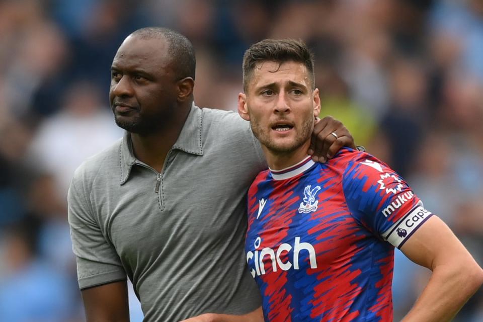 Shock exit: Joel Ward admits Crystal Palace’s players did not see the sacking of Patrick Vieira coming (Getty Images)
