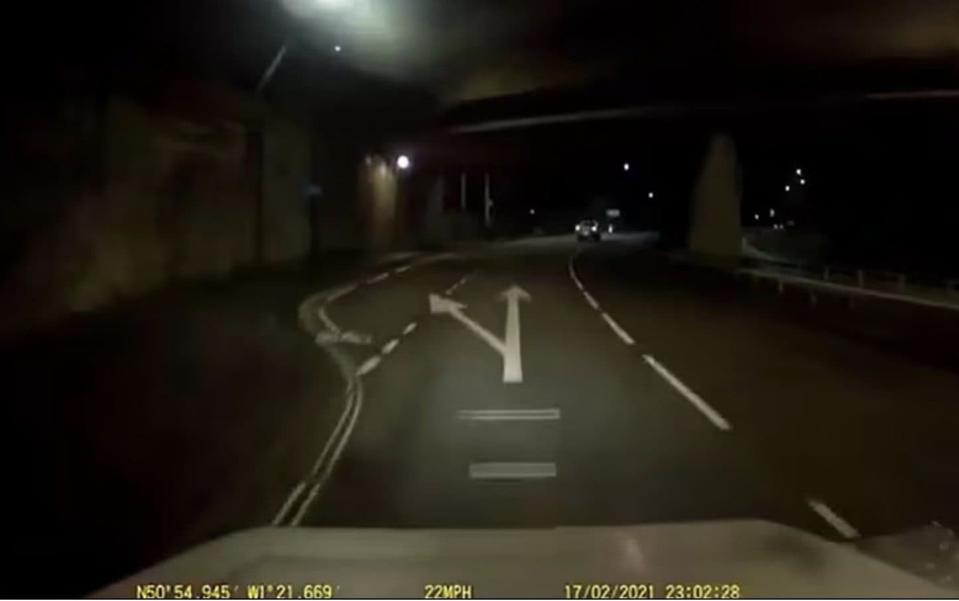 Harley Golder, a delivery driver, said he was incorrectly recorded as driving at 49mph, despite his dashcam saying he travelled at 22mph - Facebook