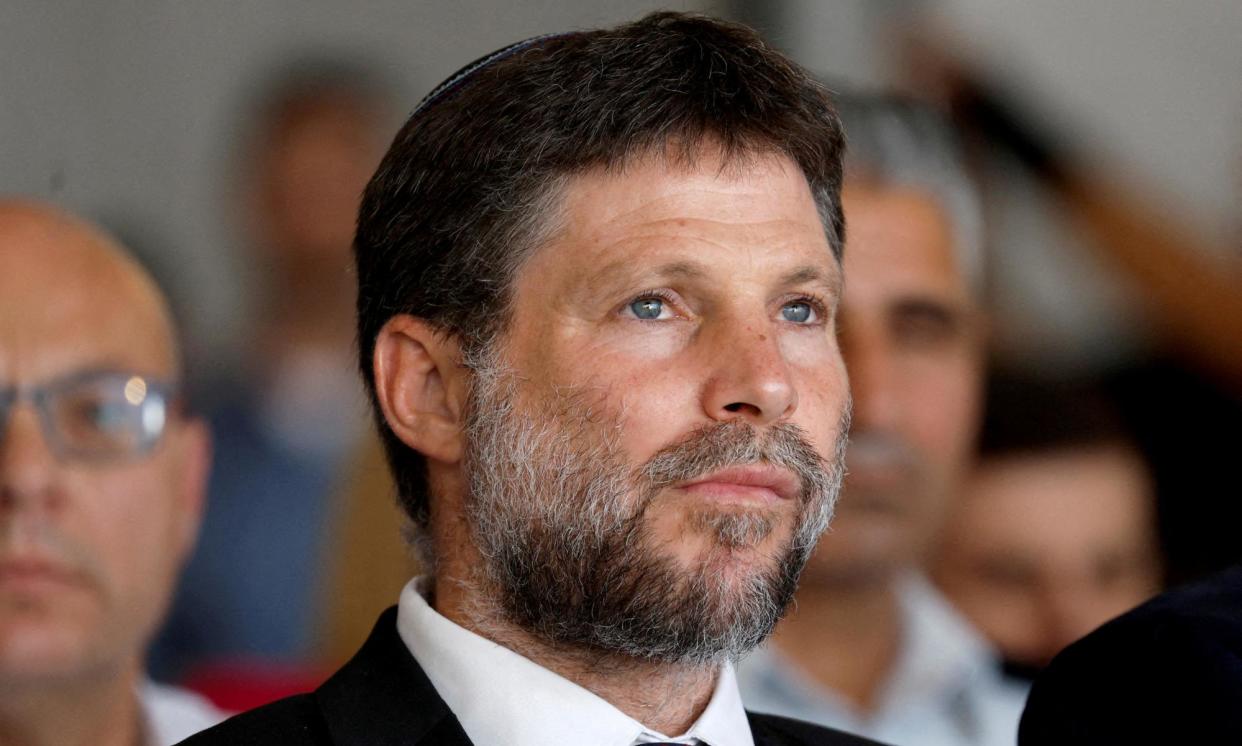 <span>Bezalel Smotrich is Israel’s finance minister and also serves as a minister in the defence ministry.</span><span>Photograph: Amir Cohen/Reuters</span>