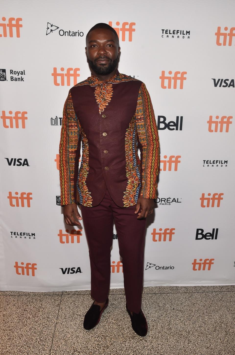 David Oyelowo in an Ankara print top