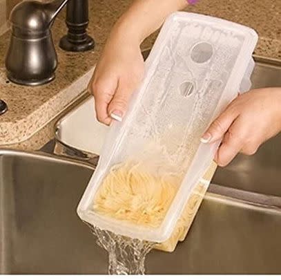 A microwave pasta cooker