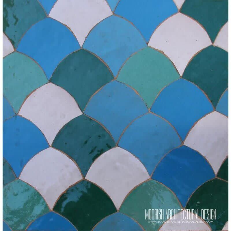 Multicolor Fish Scales Tile